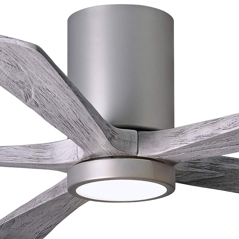 Image 3 52" Irene-5HLK Brushed Nickel LED Damp Hugger Ceiling Fan with Remote more views