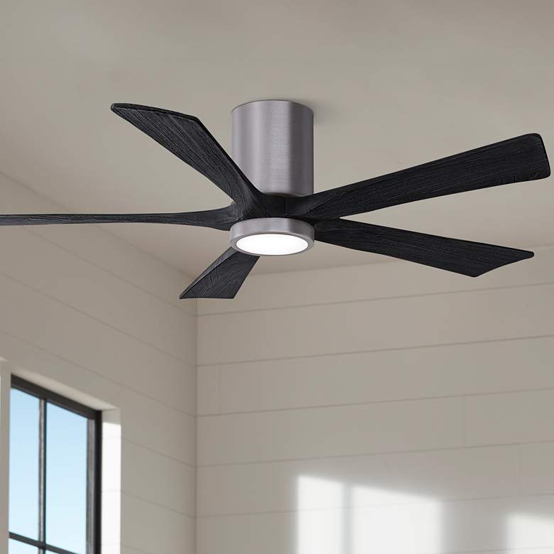 Image 1 52" Irene-5HLK Brushed Pewter and Matte Black Ceiling Fan