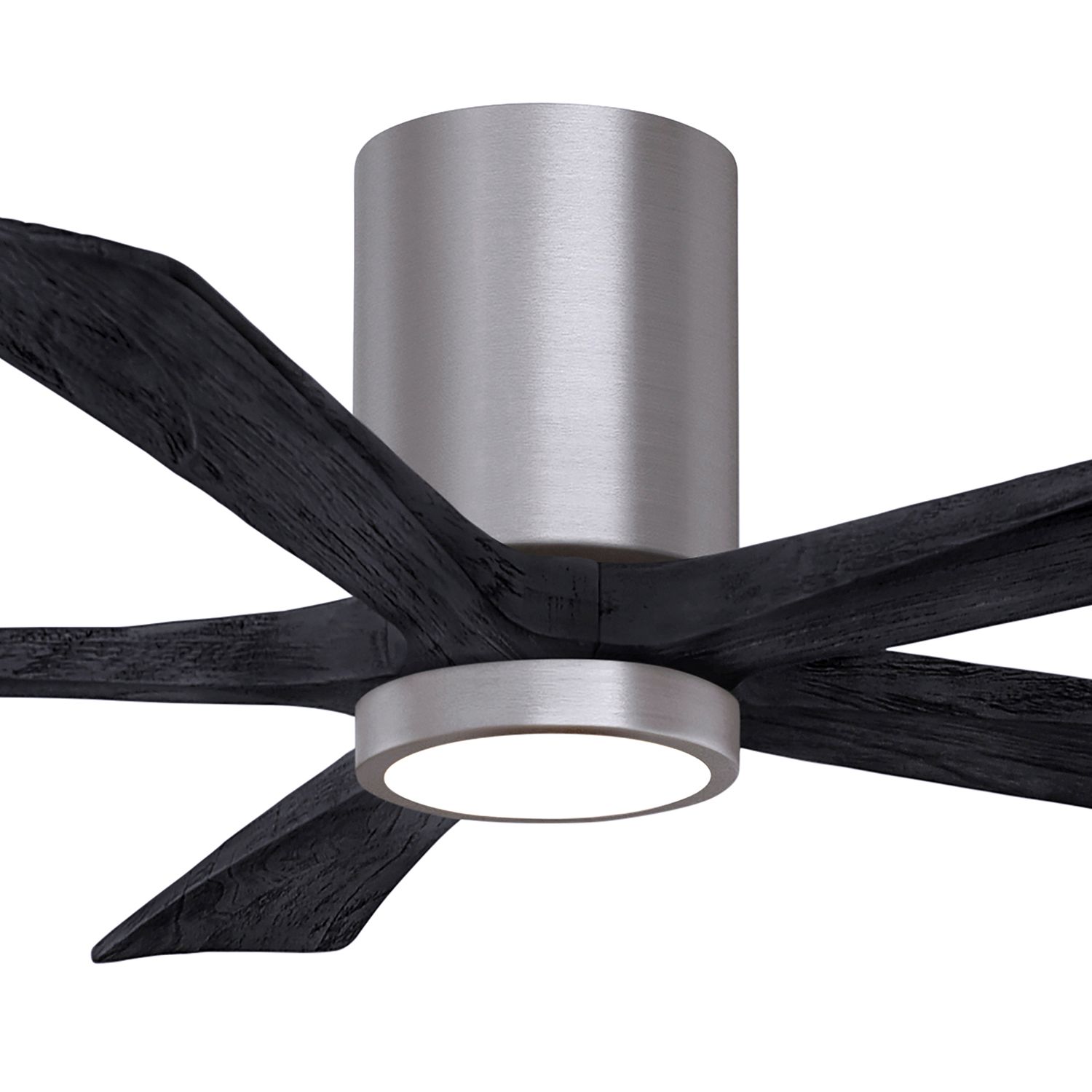 52" Irene-5HLK Brushed Pewter and Matte Black Ceiling Fan