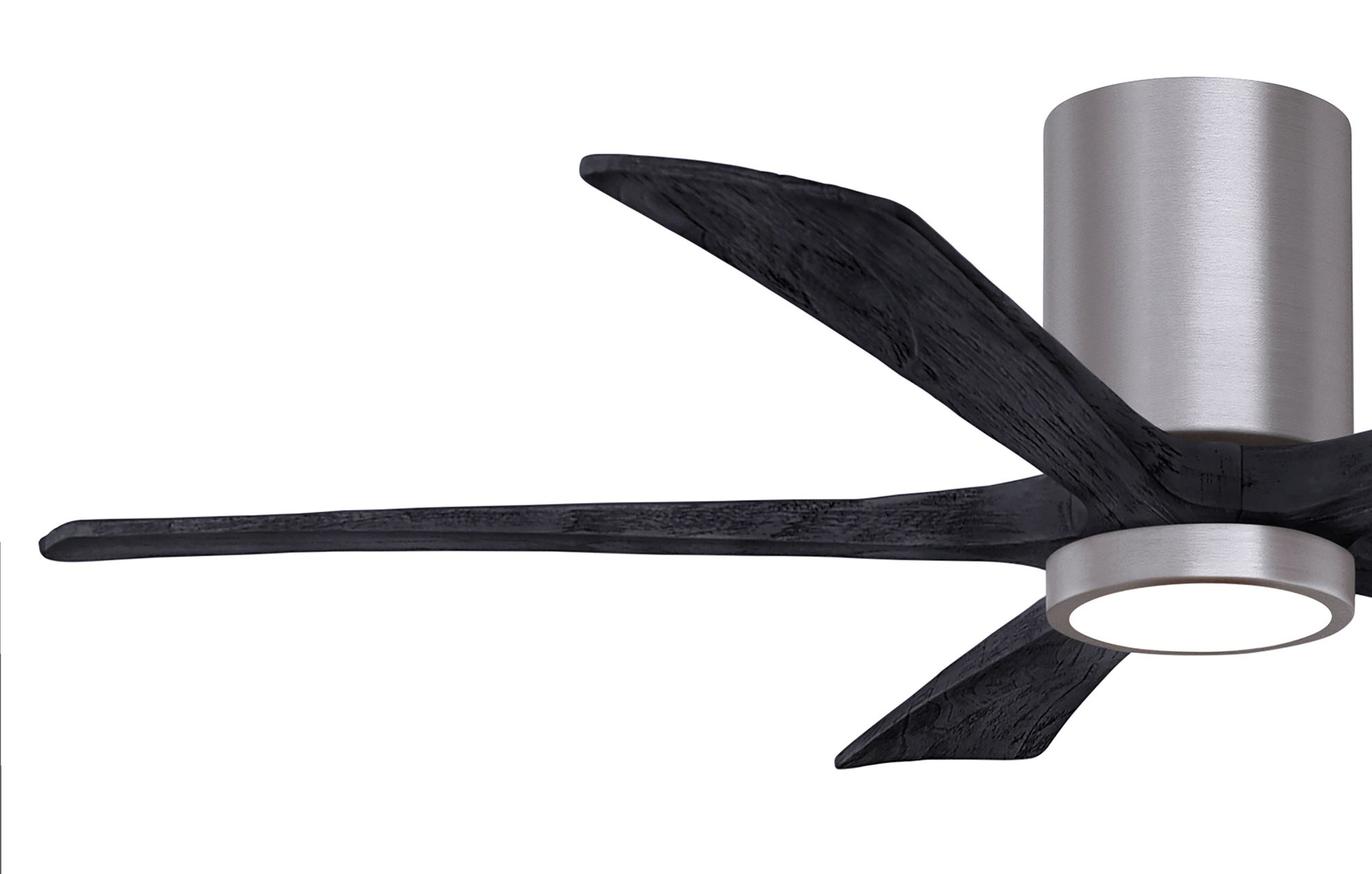 52" Irene-5HLK Brushed Pewter and Matte Black Ceiling Fan