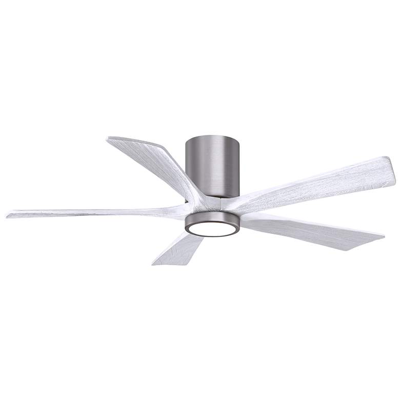 Image 1 52" Irene-5HLK Brushed Pewter and Matte White Ceiling Fan