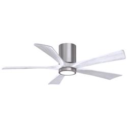 52&quot; Irene-5HLK Brushed Pewter and Matte White Ceiling Fan