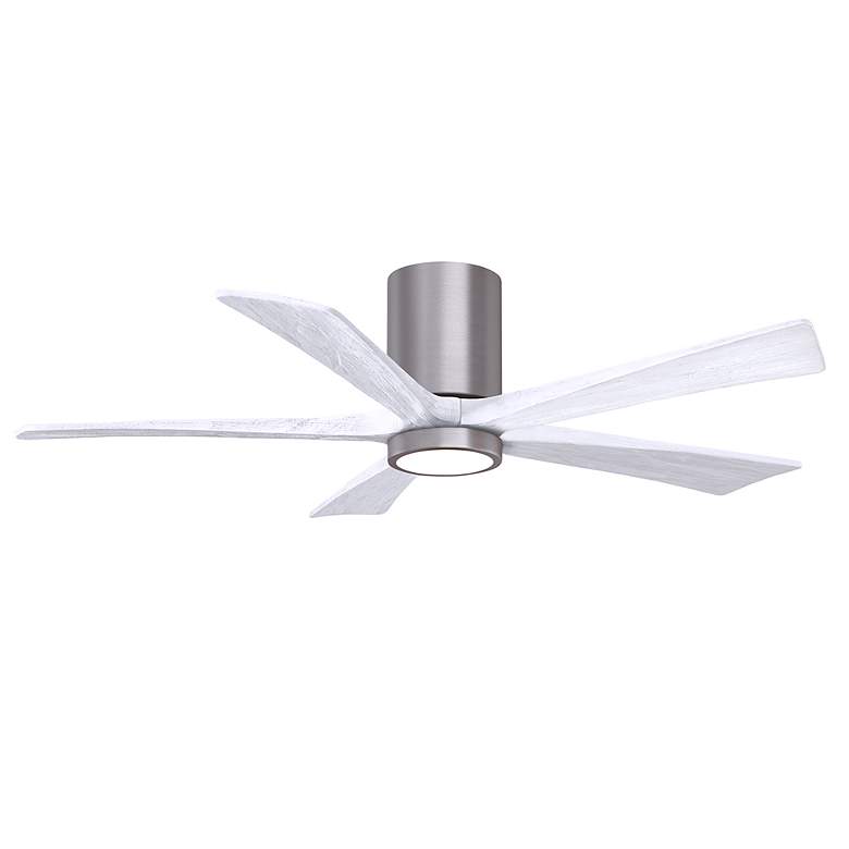 Image 2 52" Irene-5HLK Brushed Pewter and Matte White Ceiling Fan more views