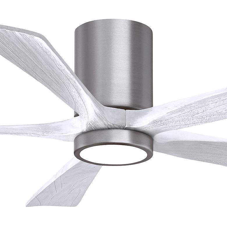 Image 5 52" Irene-5HLK Brushed Pewter and Matte White Ceiling Fan more views