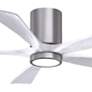 5_52" Irene-5HLK Brushed Pewter and Matte White Ceiling Fan more views