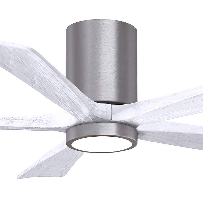 Image 7 52" Irene-5HLK Brushed Pewter and Matte White Ceiling Fan more views
