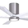 7_52" Irene-5HLK Brushed Pewter and Matte White Ceiling Fan more views