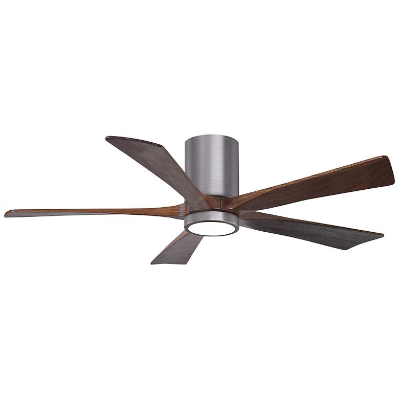 Image 2 52" Irene-5HLK Brushed Pewter and Walnut Tone Ceiling Fan