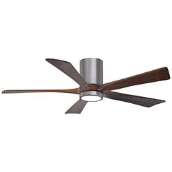 52&quot; Irene-5HLK Brushed Pewter and Walnut Tone Ceiling Fan