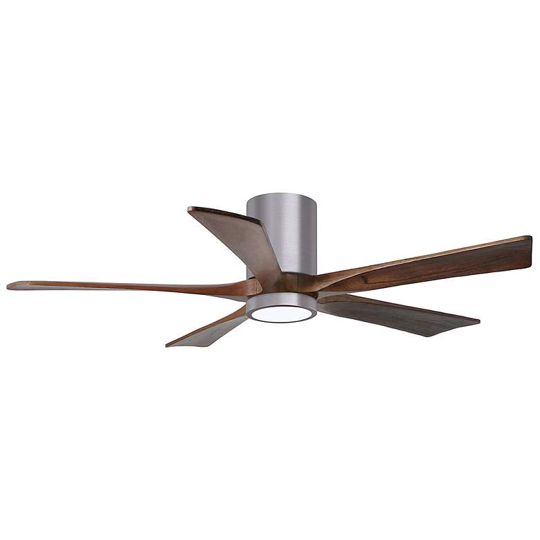 Image 4 52" Irene-5HLK Brushed Pewter and Walnut Tone Ceiling Fan more views