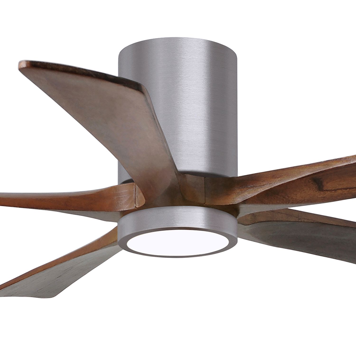 52" Irene-5HLK Brushed Pewter and Walnut Tone Ceiling Fan