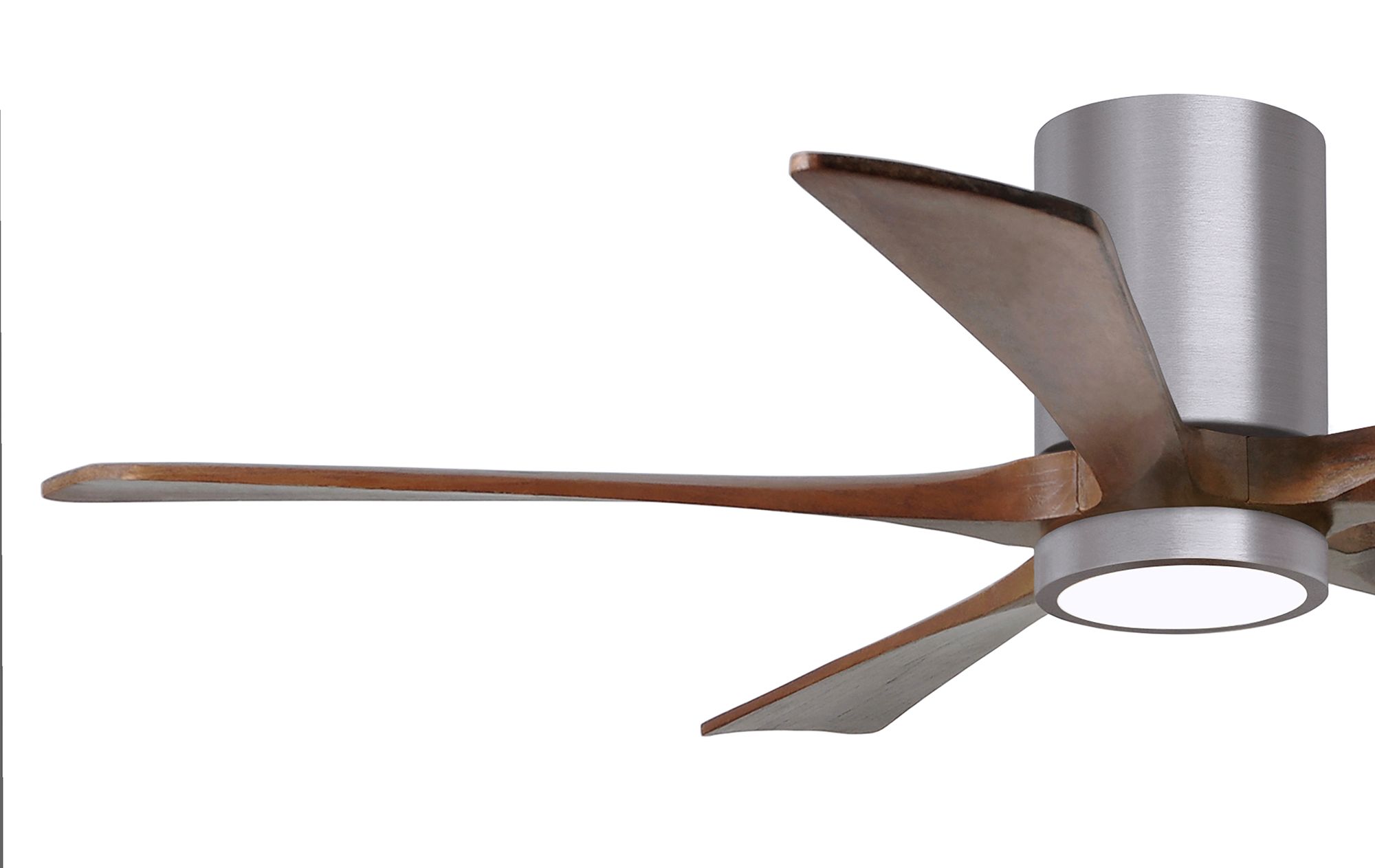 52" Irene-5HLK Brushed Pewter and Walnut Tone Ceiling Fan