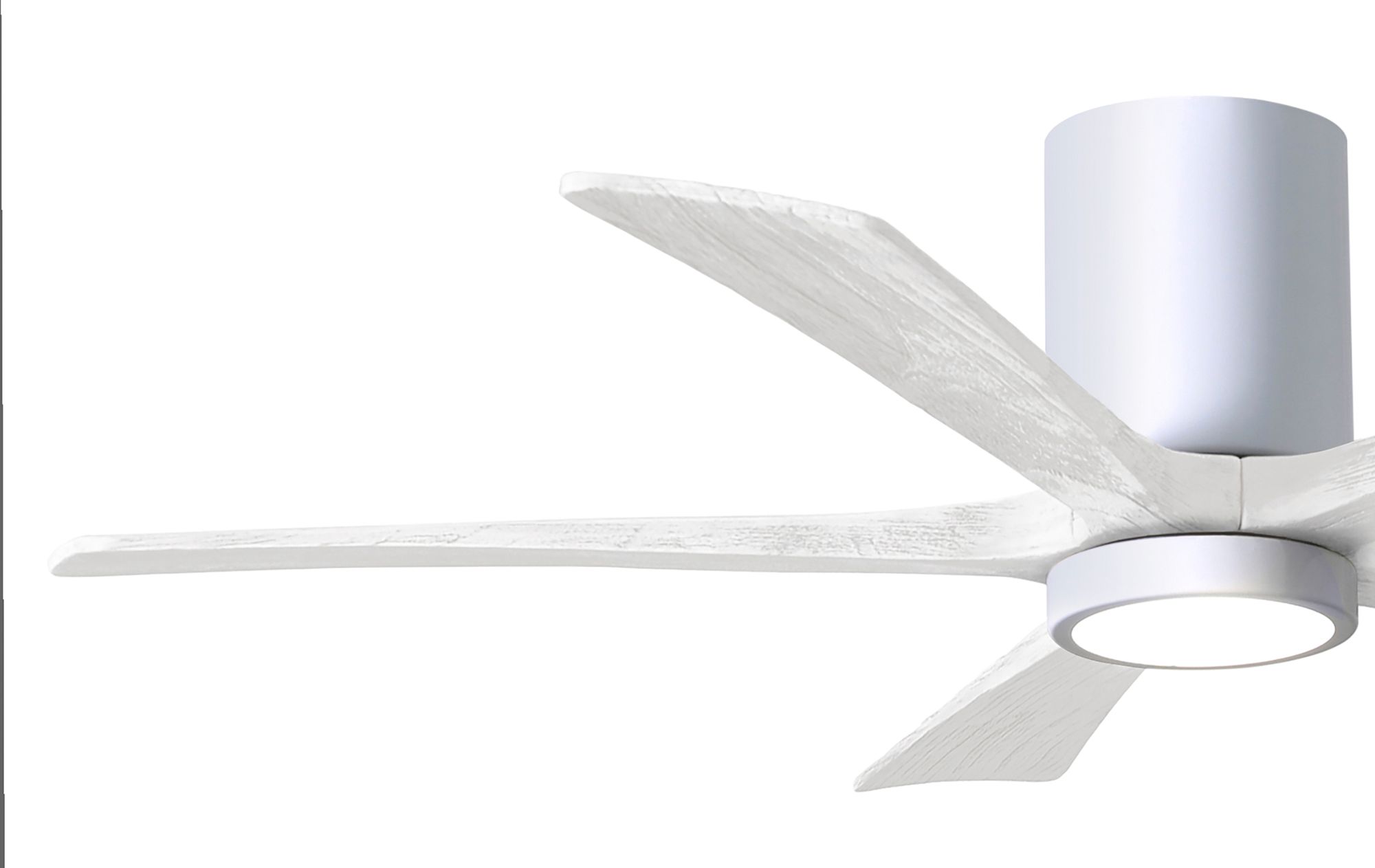 Image 3 52" Irene-5HLK Gloss White LED Hugger Ceiling Fan more views