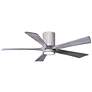 52" Irene-5HLK LED Damp Barnwood Hugger Ceiling Fan with Remote