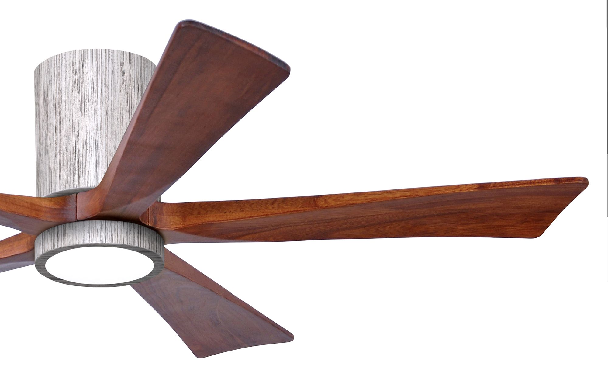 Image 3 52" Irene-5HLK LED Damp Barnwood Walnut Hugger Ceiling Fan with Remote more views