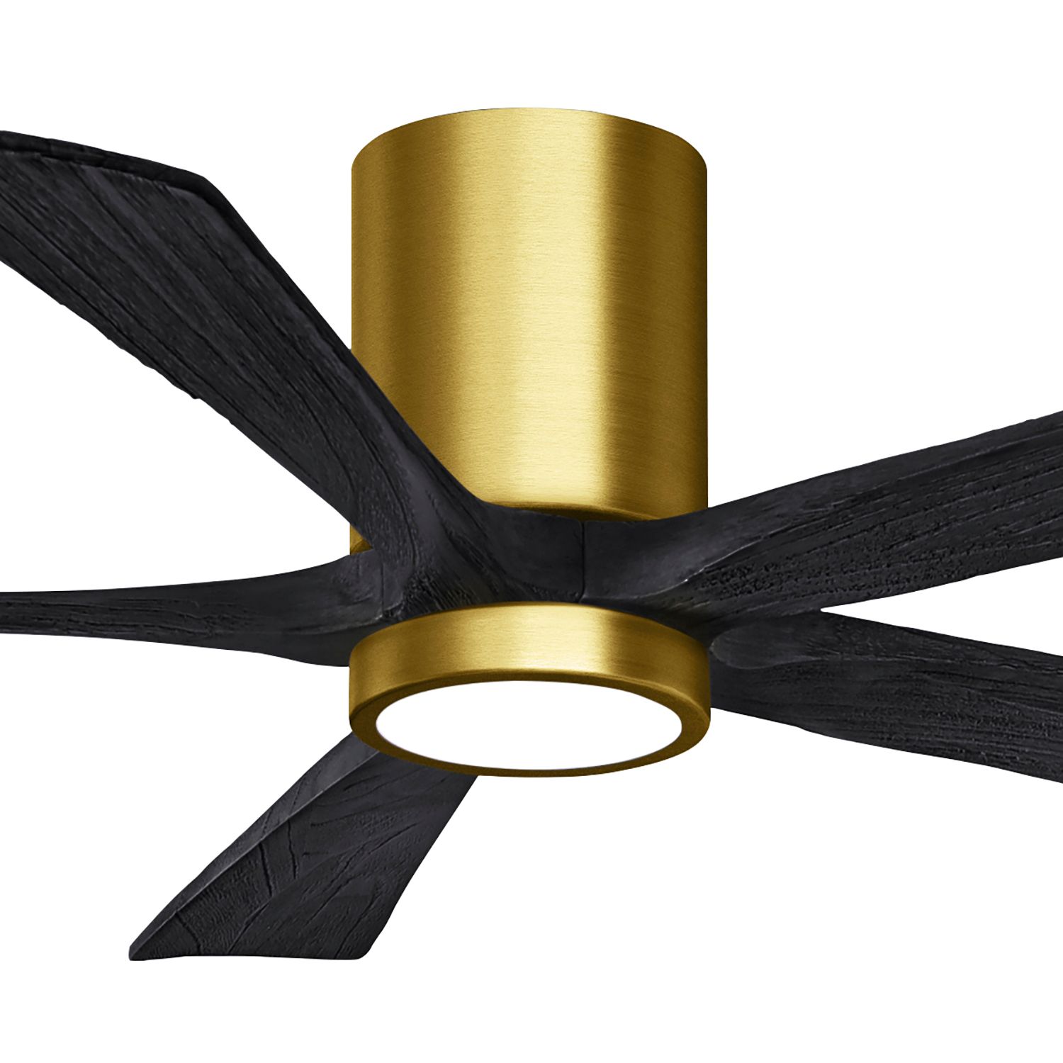 Image 2 52" Irene-5HLK LED Damp Brass Matte Black Ceiling Fan with Remote more views