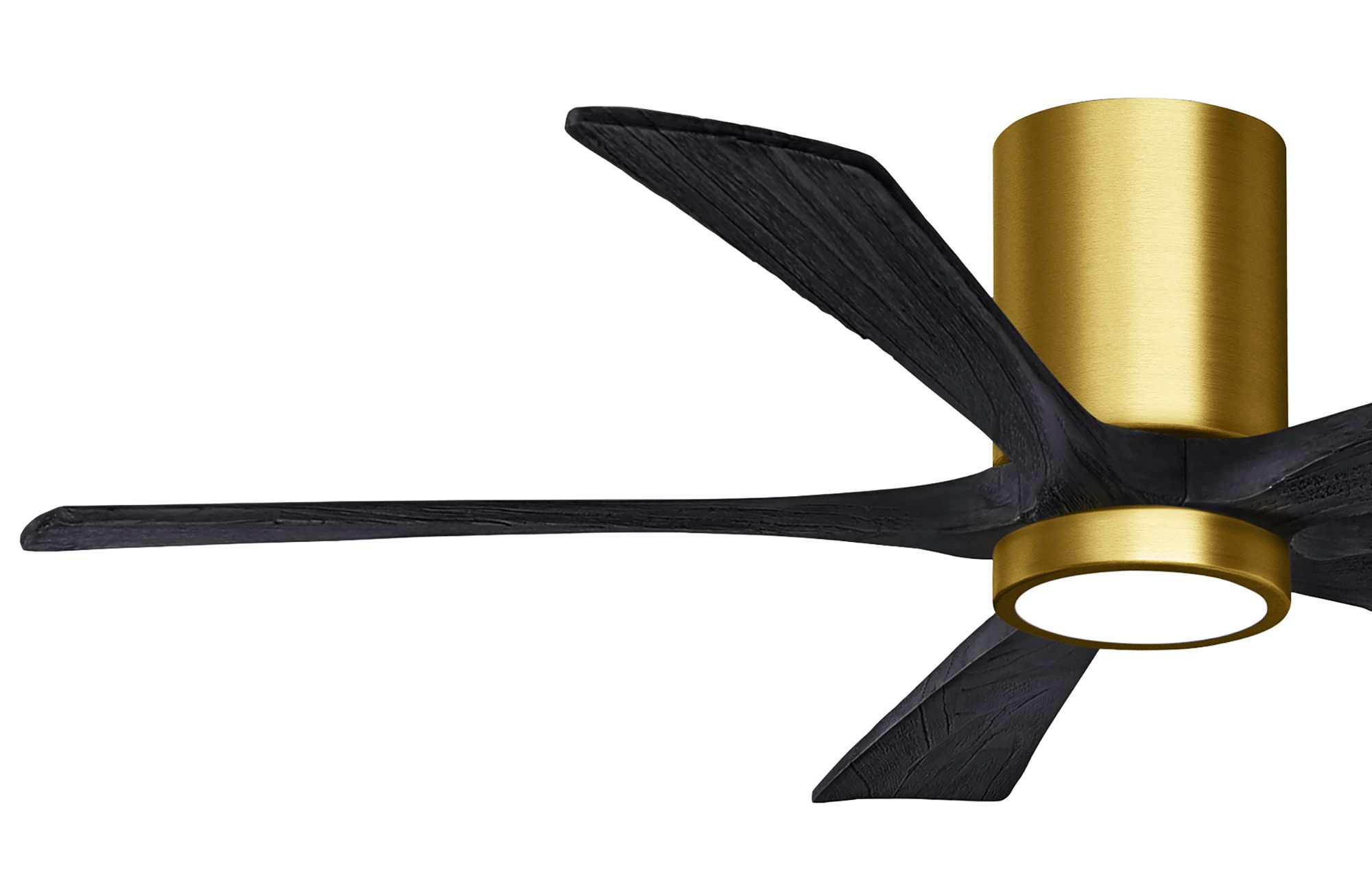 Image 3 52" Irene-5HLK LED Damp Brass Matte Black Ceiling Fan with Remote more views