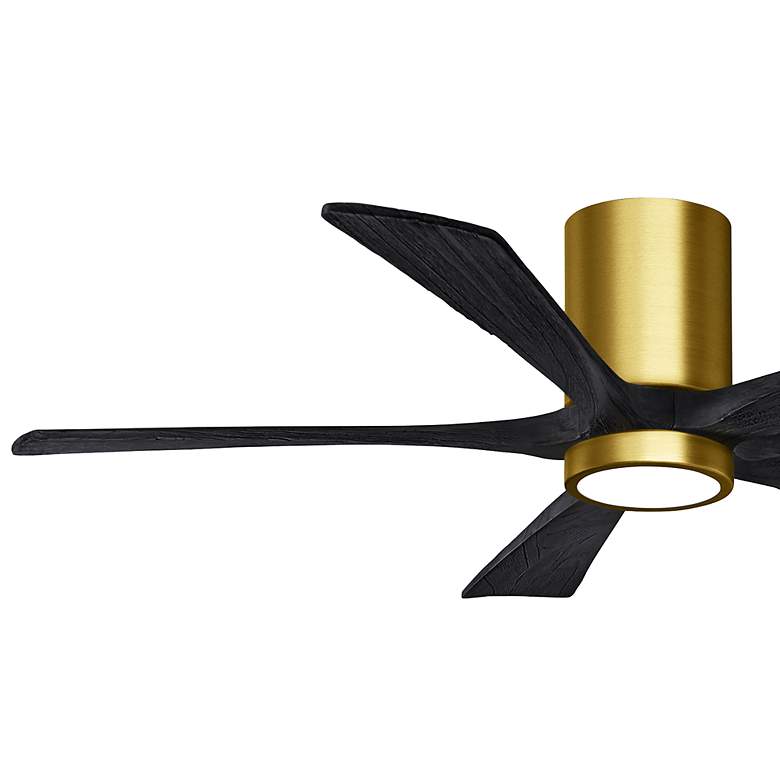 Image 3 52" Irene-5HLK LED Damp Brass Matte Black Ceiling Fan with Remote more views
