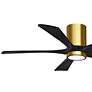 3_52" Irene-5HLK LED Damp Brass Matte Black Ceiling Fan with Remote more views