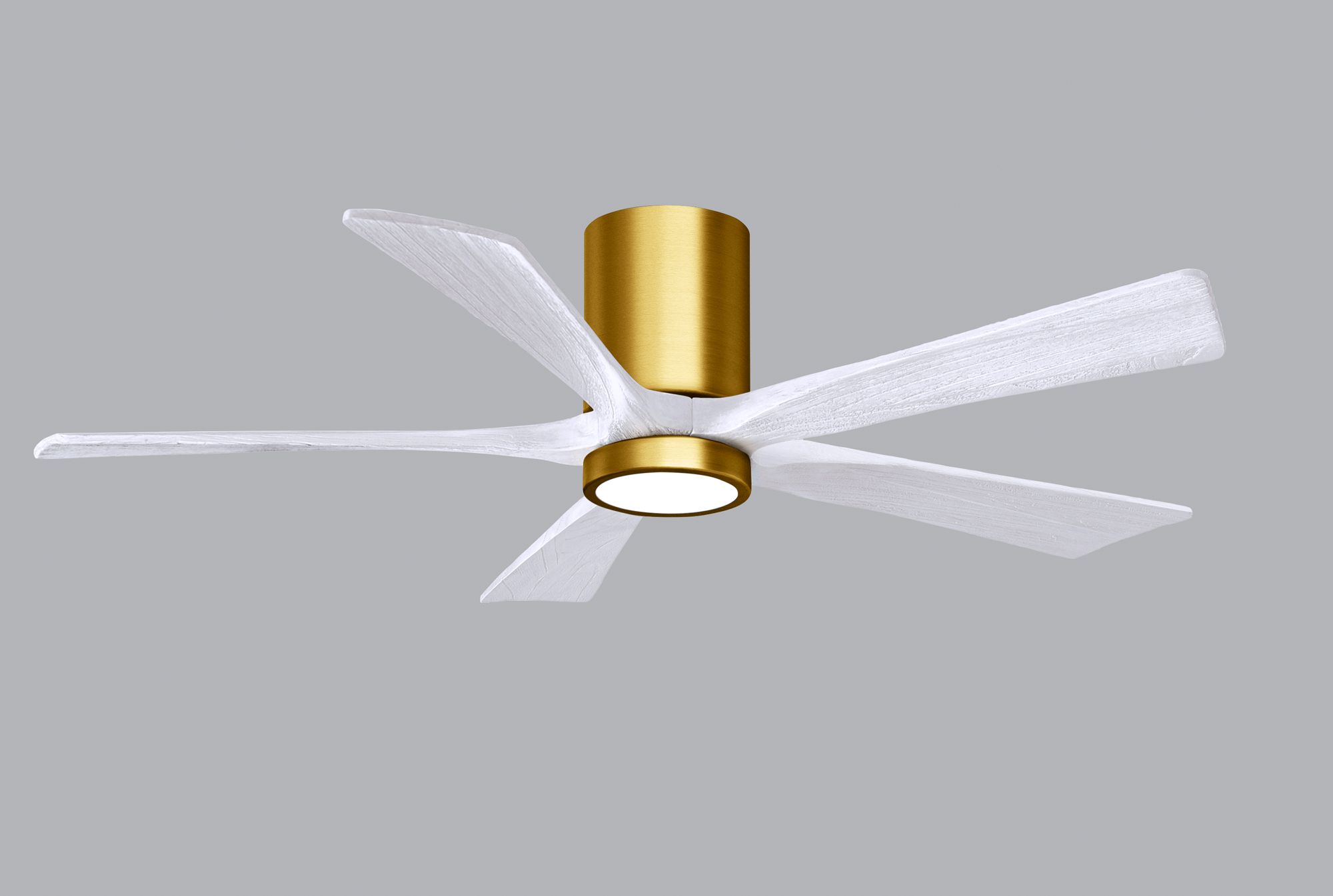 Image 6 52" Irene-5HLK LED Damp Brass Matte White Ceiling Fan with Remote more views