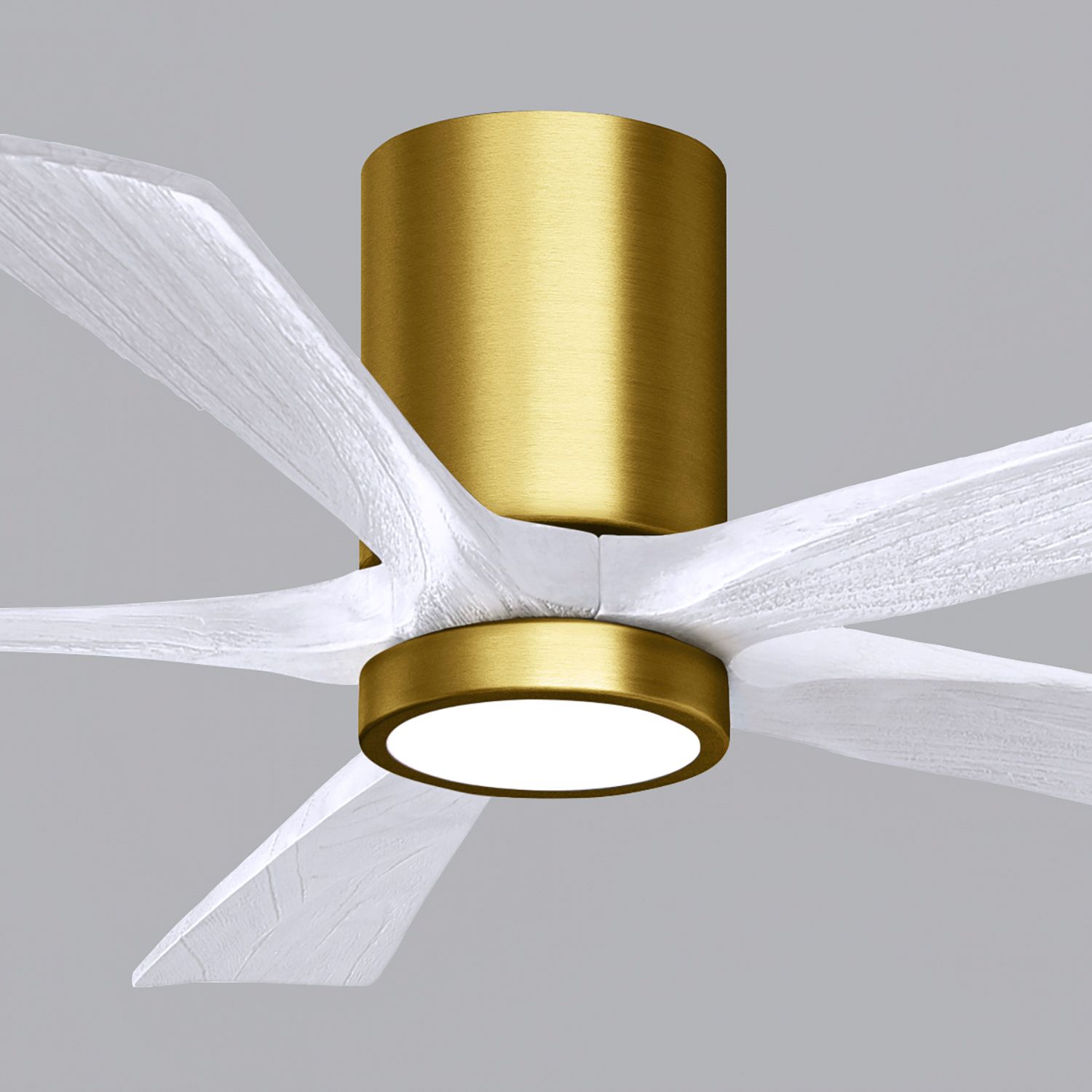 Image 7 52" Irene-5HLK LED Damp Brass Matte White Ceiling Fan with Remote more views