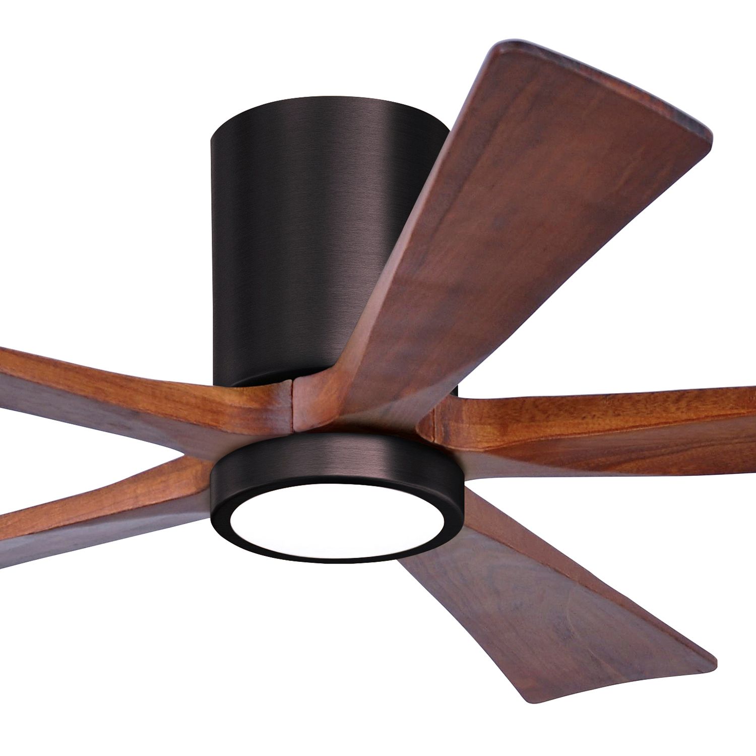Image 2 52" Irene-5HLK LED Damp Brushed Bronze Walnut Ceiling Fan with Remote more views