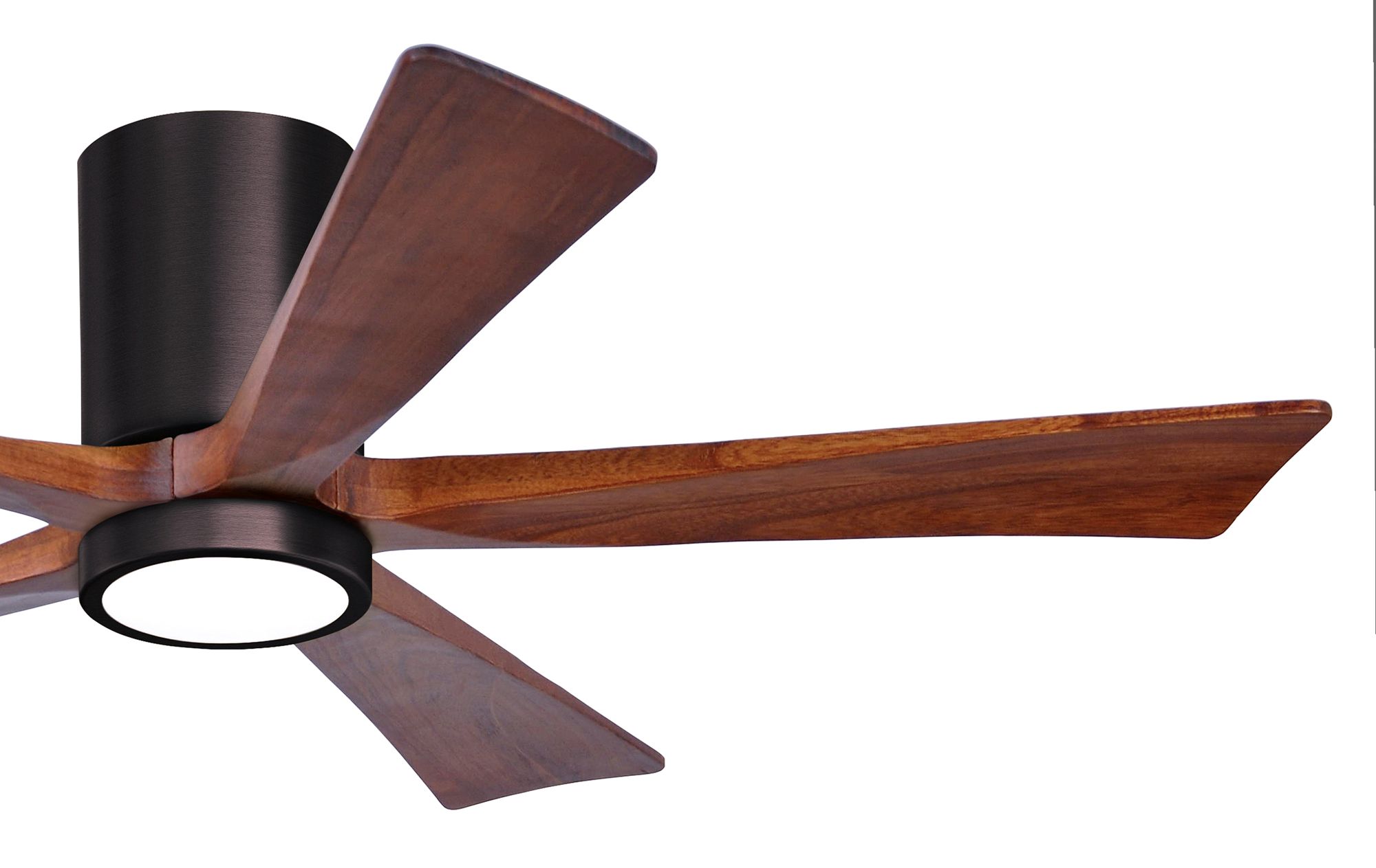 Image 3 52" Irene-5HLK LED Damp Brushed Bronze Walnut Ceiling Fan with Remote more views