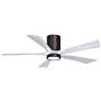52" Irene-5HLK LED Damp Brushed Bronze White Ceiling Fan with Remote