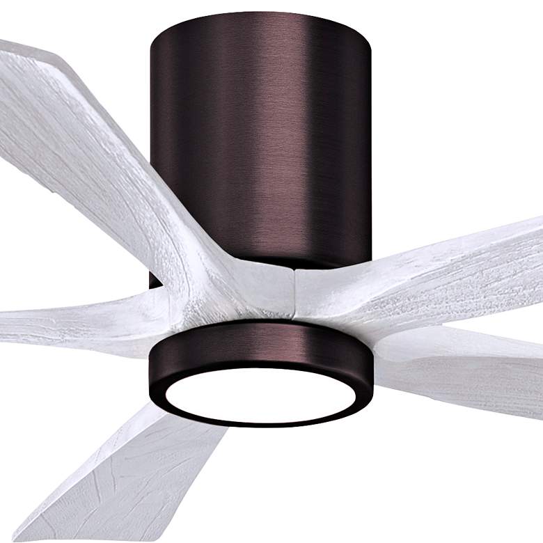 Image 2 52" Irene-5HLK LED Damp Brushed Bronze White Ceiling Fan with Remote more views