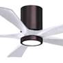 2_52" Irene-5HLK LED Damp Brushed Bronze White Ceiling Fan with Remote more views