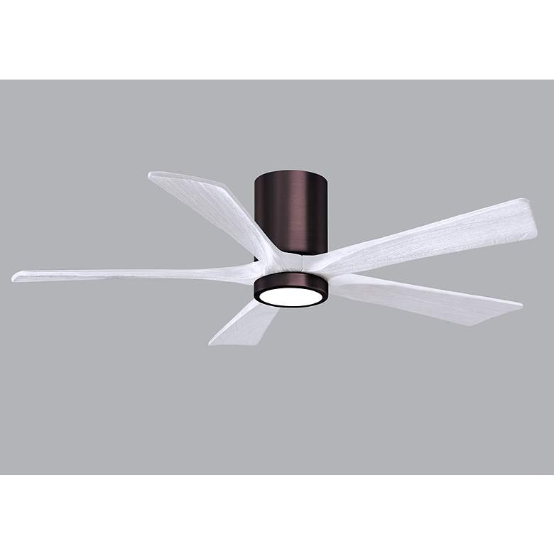 Image 6 52" Irene-5HLK LED Damp Brushed Bronze White Ceiling Fan with Remote more views