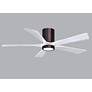 6_52" Irene-5HLK LED Damp Brushed Bronze White Ceiling Fan with Remote more views