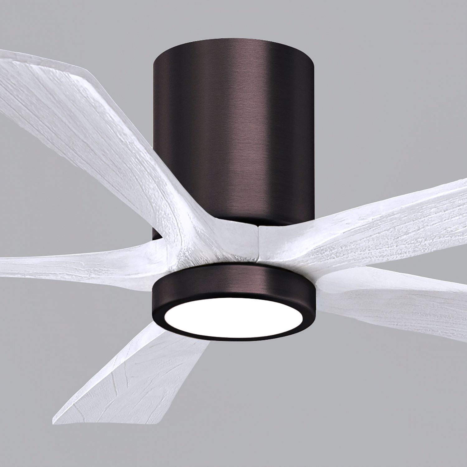 Image 7 52" Irene-5HLK LED Damp Brushed Bronze White Ceiling Fan with Remote more views