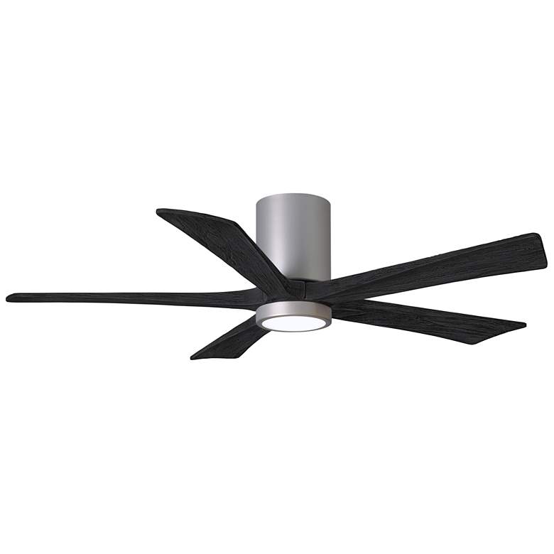 Image 1 52 inch Irene-5HLK LED Damp Brushed Nickel Black Ceiling Fan with Remote