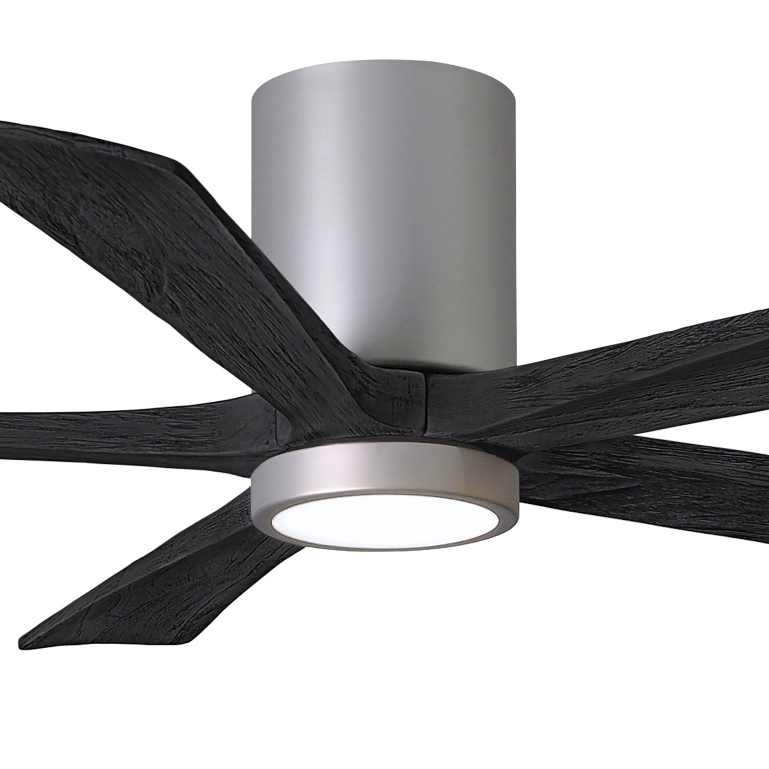 Image 2 52" Irene-5HLK LED Damp Brushed Nickel Black Ceiling Fan with Remote more views