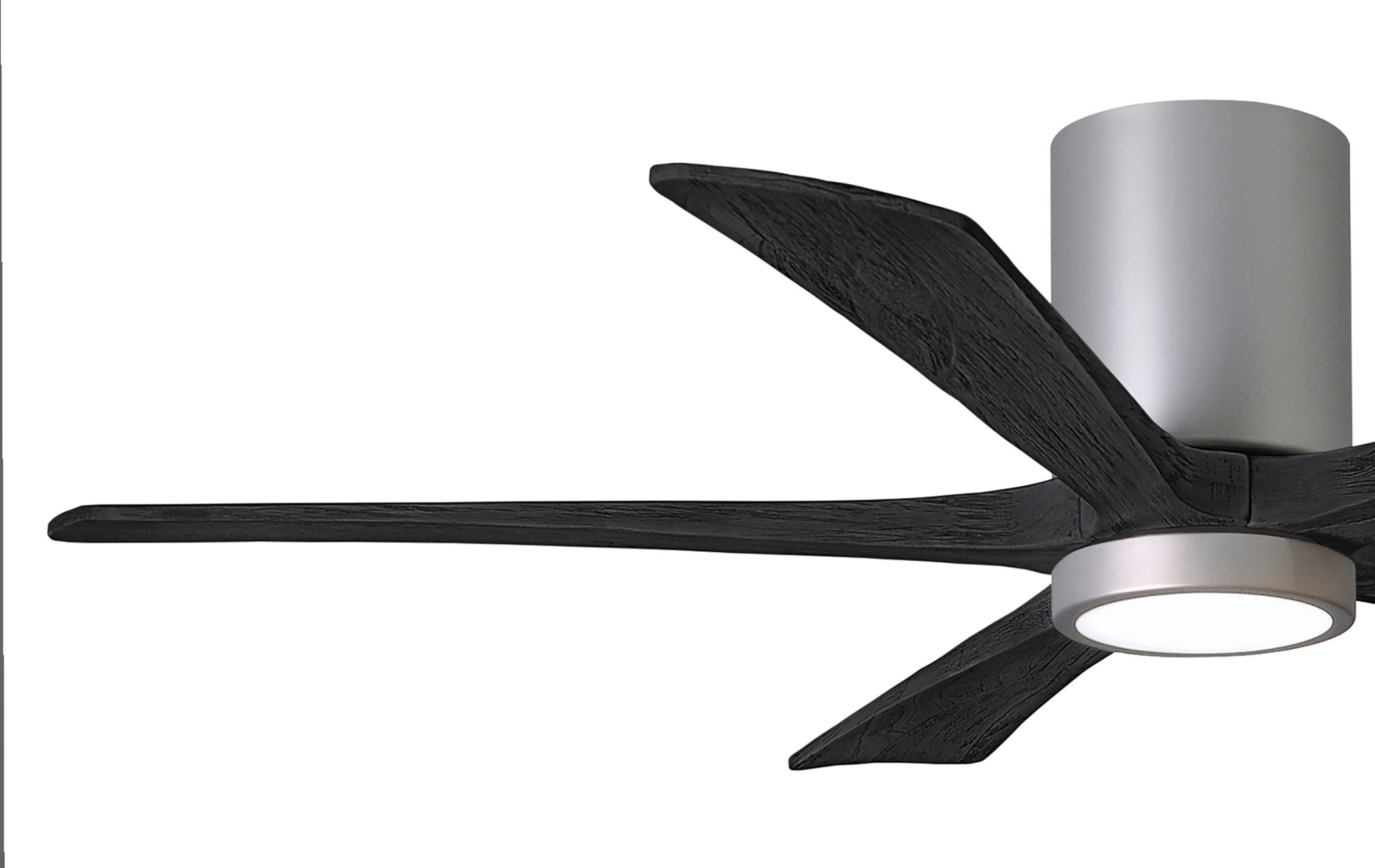 Image 3 52" Irene-5HLK LED Damp Brushed Nickel Black Ceiling Fan with Remote more views
