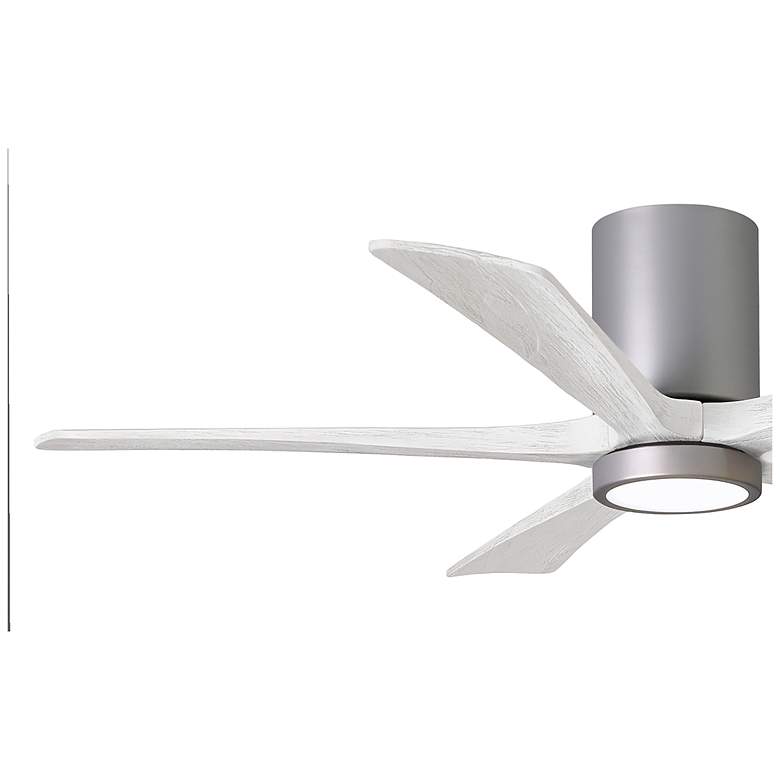 Image 3 52" Irene-5HLK LED Damp Brushed Nickel White Ceiling Fan with Remote more views