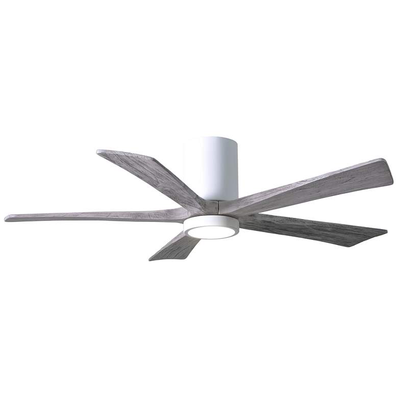 Image 1 52 inch Irene-5HLK LED Damp Gloss White Barn Wood Ceiling Fan with Remote
