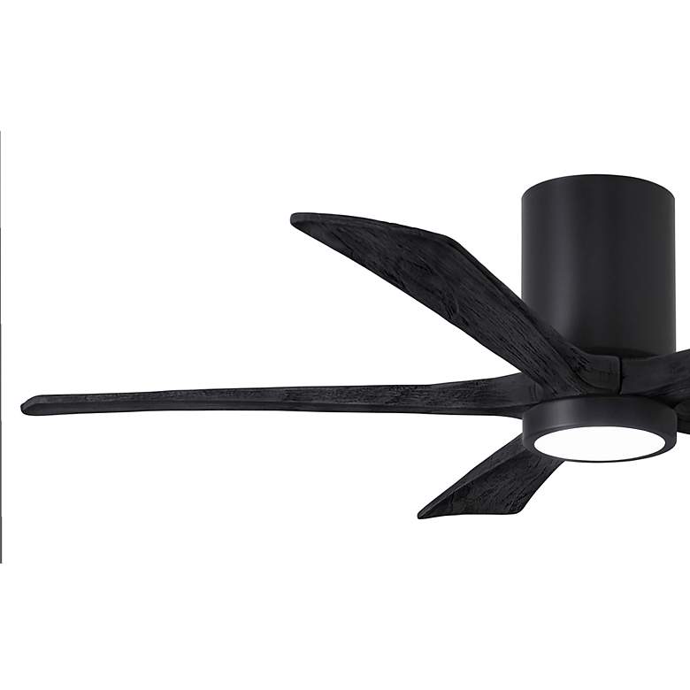 Image 3 52" Irene-5HLK LED Damp Matte Black Hugger Ceiling Fan with Remote more views
