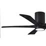 3_52" Irene-5HLK LED Damp Matte Black Hugger Ceiling Fan with Remote more views