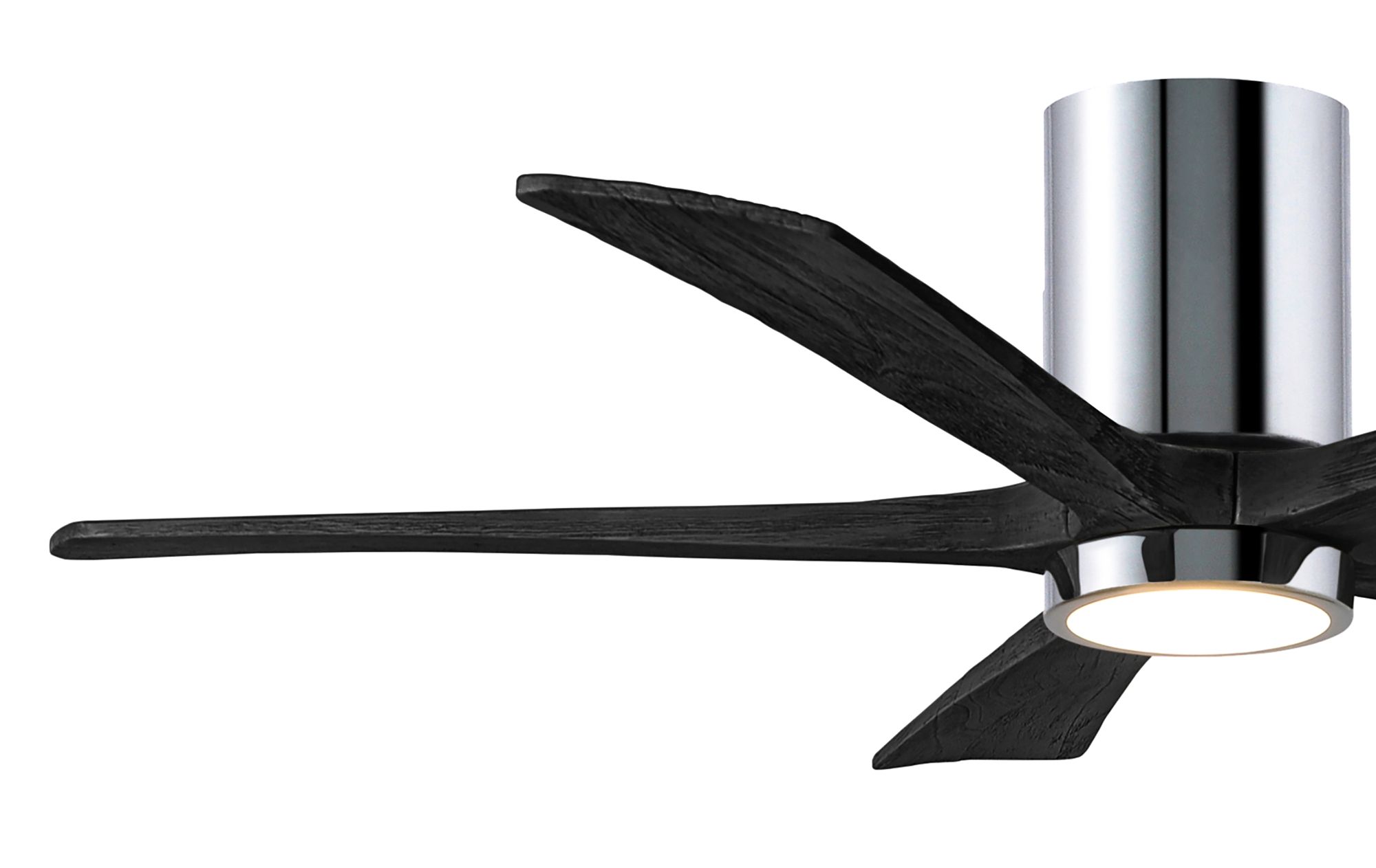 Image 4 52" Irene-5HLK LED Damp Polished Chrome Black Ceiling Fan with Remote more views