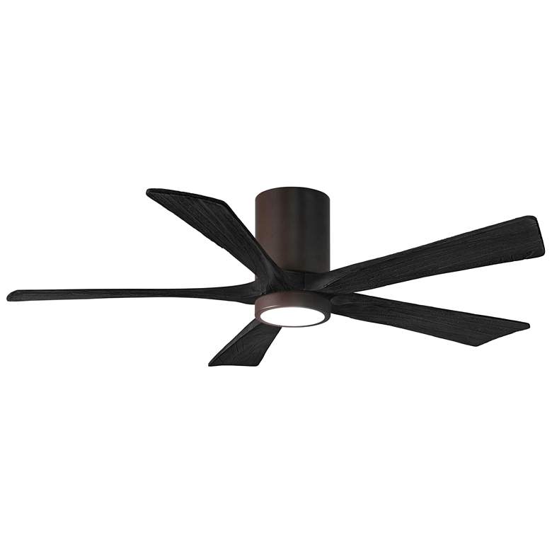Image 1 52 inch Irene-5HLK LED Damp Textured Bronze Black Ceiling Fan with Remote