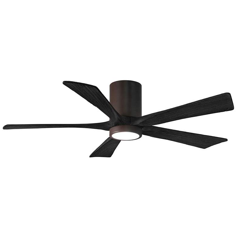 Image 1 52" Irene-5HLK LED Damp Textured Bronze Black Ceiling Fan with Remote