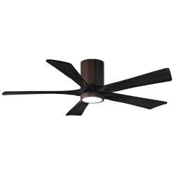 52" Irene-5HLK LED Damp Textured Bronze Black Ceiling Fan with Remote