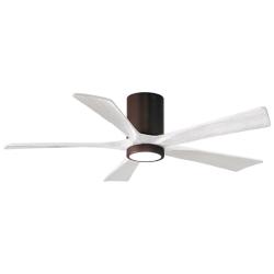 52" Irene-5HLK LED Damp Textured Bronze White Ceiling Fan with Remote
