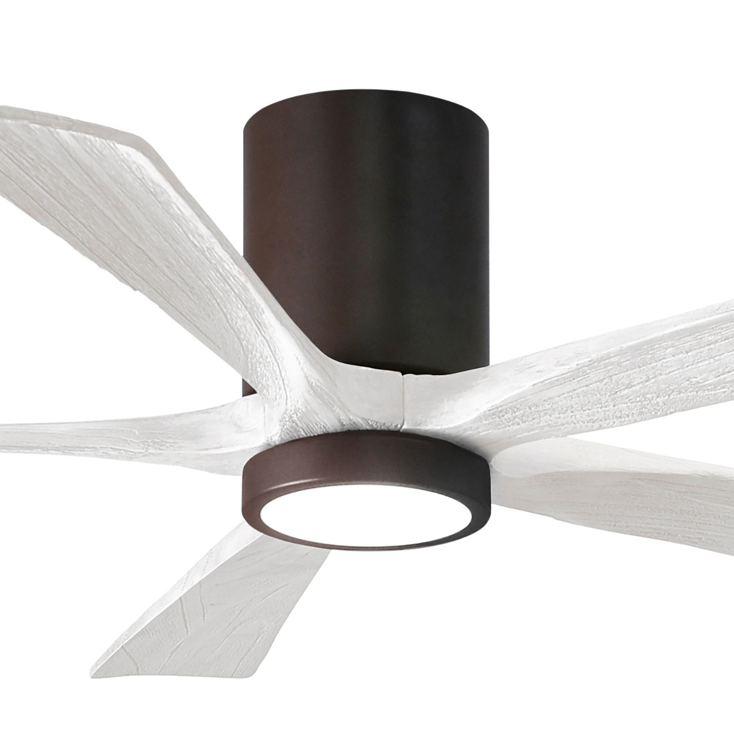 Image 2 52" Irene-5HLK LED Damp Textured Bronze White Ceiling Fan with Remote more views