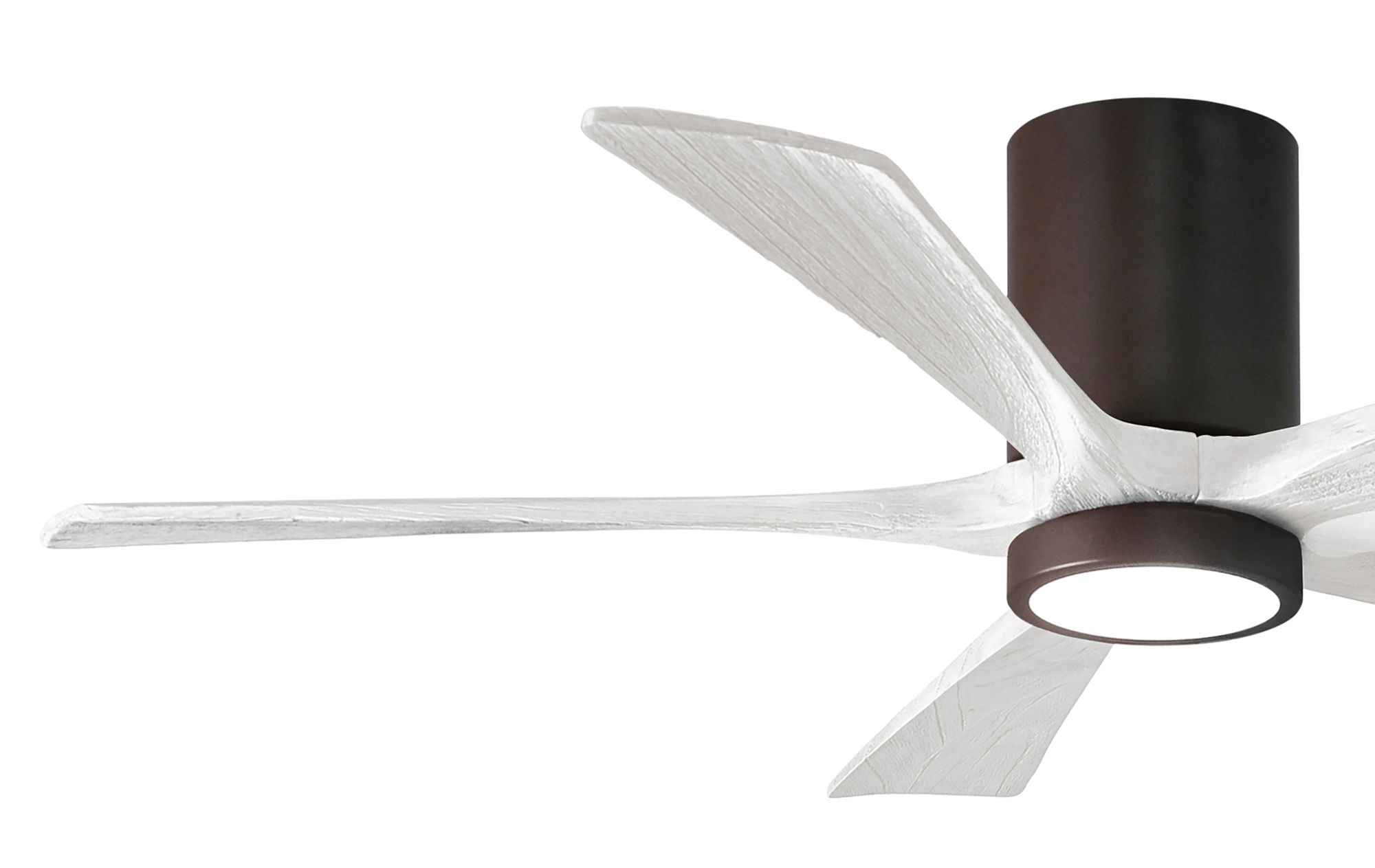 Image 3 52" Irene-5HLK LED Damp Textured Bronze White Ceiling Fan with Remote more views