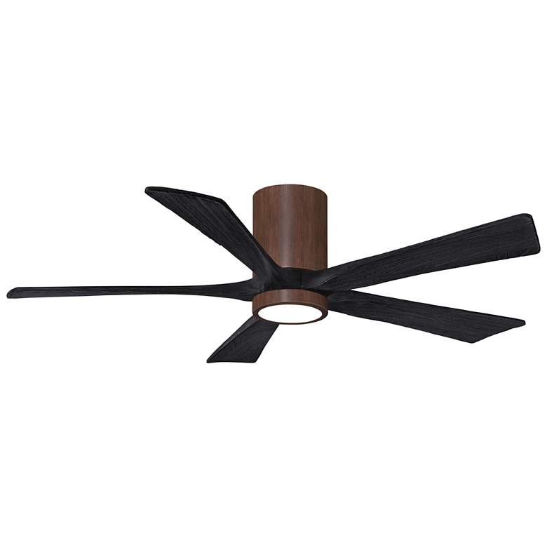 Image 1 52" Irene-5HLK LED Damp Walnut and Matte Black Ceiling Fan with Remote