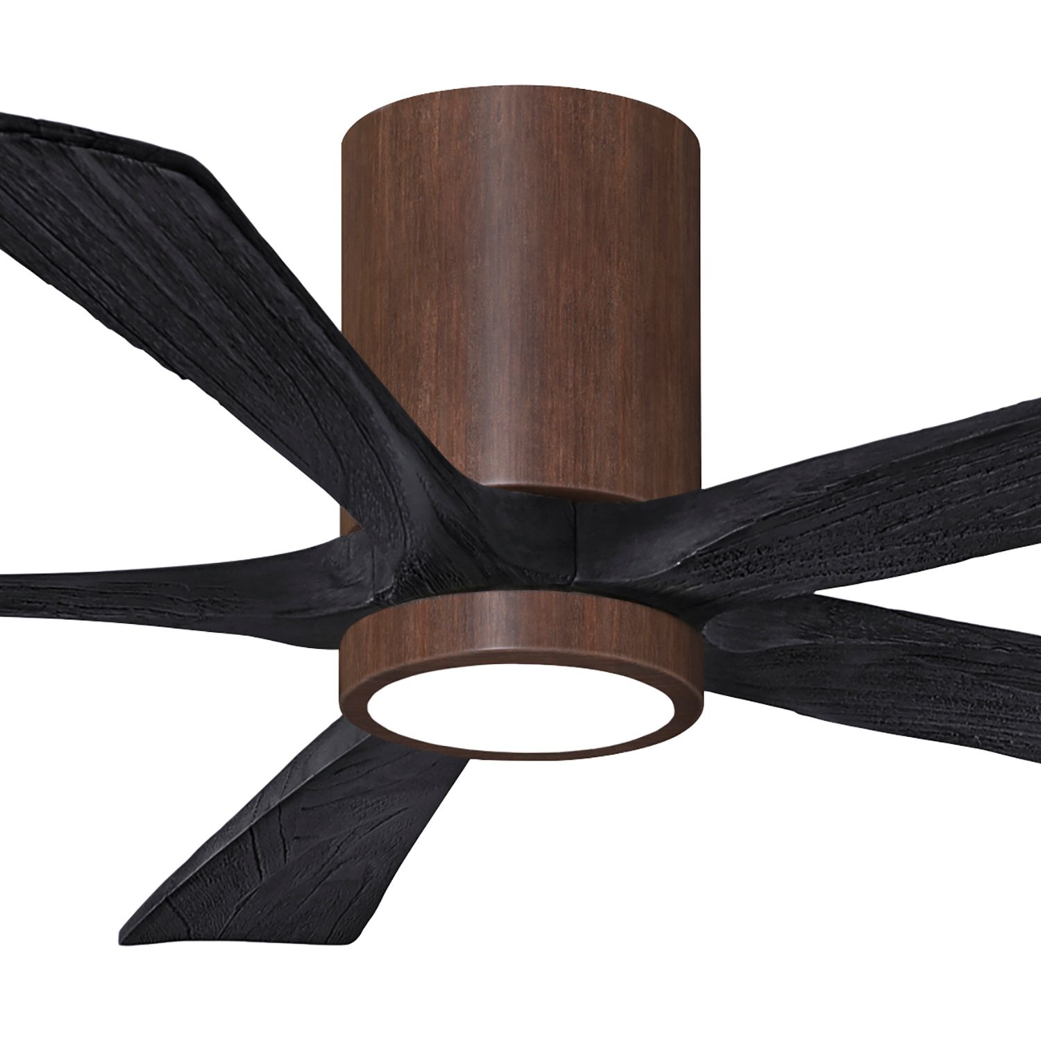 Image 2 52" Irene-5HLK LED Damp Walnut and Matte Black Ceiling Fan with Remote more views