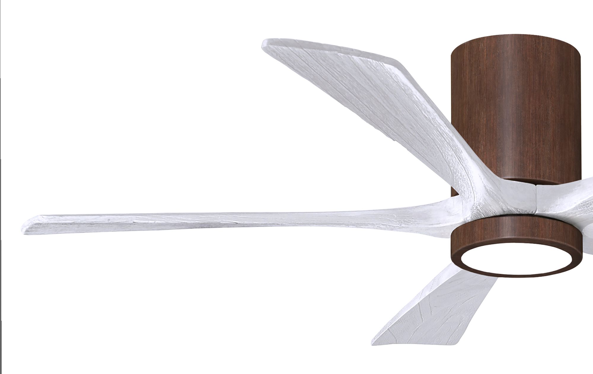 Image 3 52" Irene-5HLK LED Damp Walnut and Matte White Ceiling Fan with Remote more views
